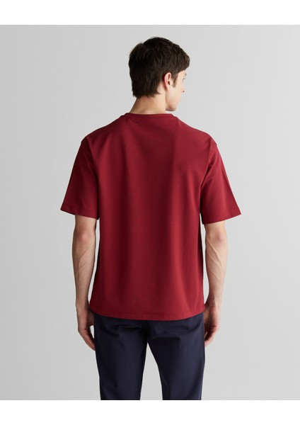 Erkek Bordo Regular Fit Bisiklet Yaka Logolu T-Shirt 2324356T.604 fiyatları