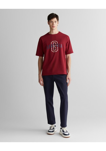 Erkek Bordo Regular Fit Bisiklet Yaka Logolu T-Shirt 2324356T.604 modelleri