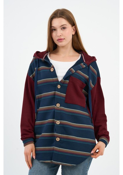 Kapüşonlu Düğmeli Sweatshirt (UNSX61401WN)