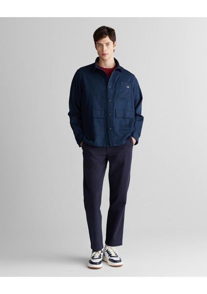 Erkek Lacivert Oversize Fit Gömlek 3824322T.410 modelleri
