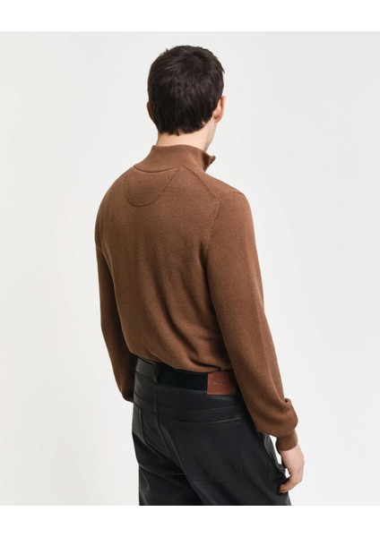Erkek Kahverengi Regular Fit Yarım Fermuarlı Kazak 8040523.292 modelleri