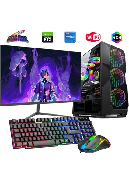 I7 13700F 32GB Ddr4 1tb M2 6gb RTX3050 27" 165Hz Mon. Oyun Bilgisayarı