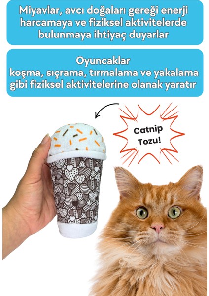 2'li Kedi Oyuncak Seti Catnipli Carameow Latte, Hışırtılı Kurabiye Sesli Kedi Oyuncakları indirimleri