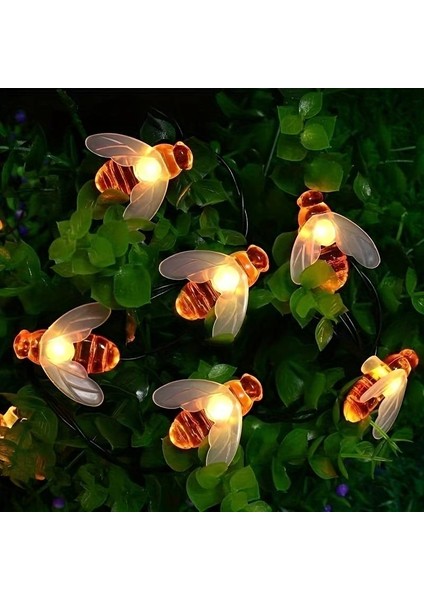 4.5 M 30 Led'li Güneş Enerjili Arı Figürü Bahçe Teras Balkon Aydınlatma LED Arı Işık Zinciri modelleri