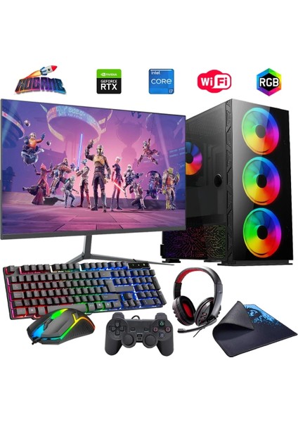 I7 13700F 16GB Ddr4 480SSD 12GB RTX3060 27" 165Hz Mon. Oyun Bilgisayarı (Gaming Set)