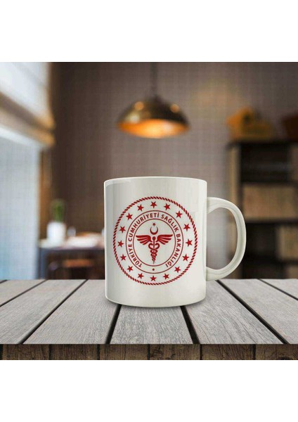 T.c. Sağlık Bakanlığı Logo Baskılı Hediyelik Kupa Bardak