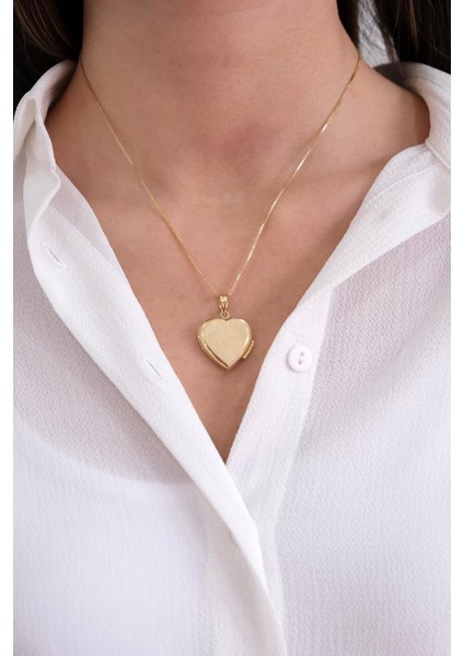 Güzide 14 Ayar Altın Kalp Kolye Ucu