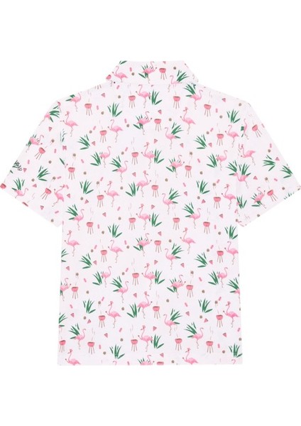 Boys All Over Flamingo Printed Erkek Çocuk Tsirt fırsatları