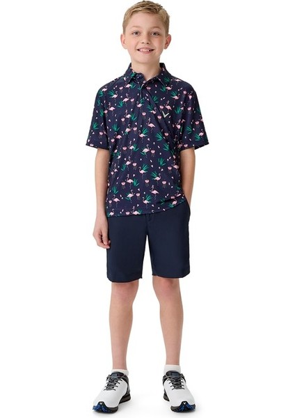Boys All Over Flamingo Printed Erkek Çocuk Tsirt