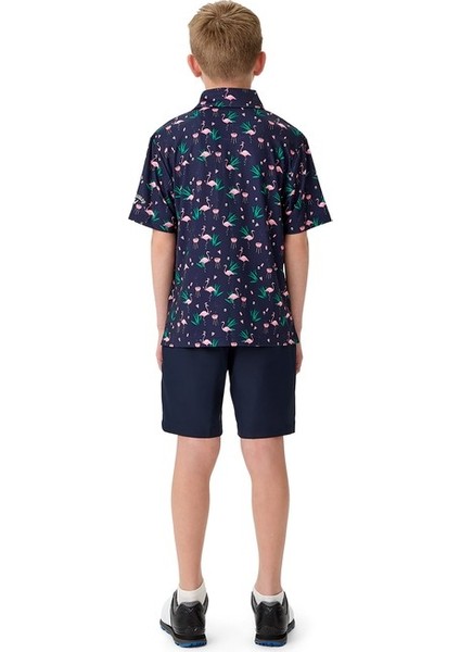 Boys All Over Flamingo Printed Erkek Çocuk Tsirt