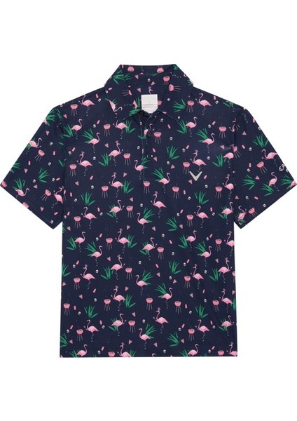 Boys All Over Flamingo Printed Erkek Çocuk Tsirt