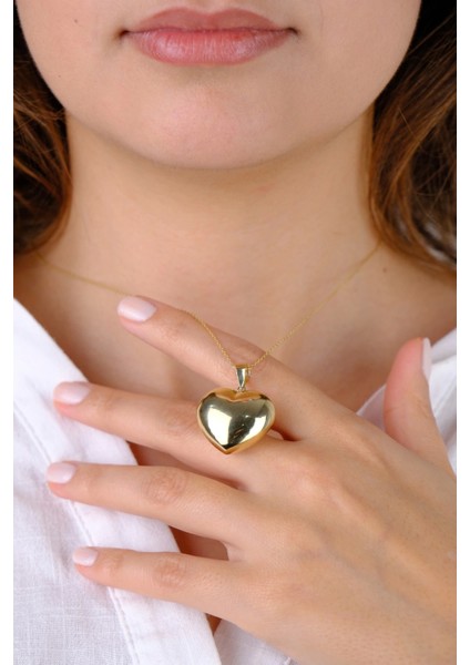 14 Ayar Altın Balon Kalpli Kolye modelleri