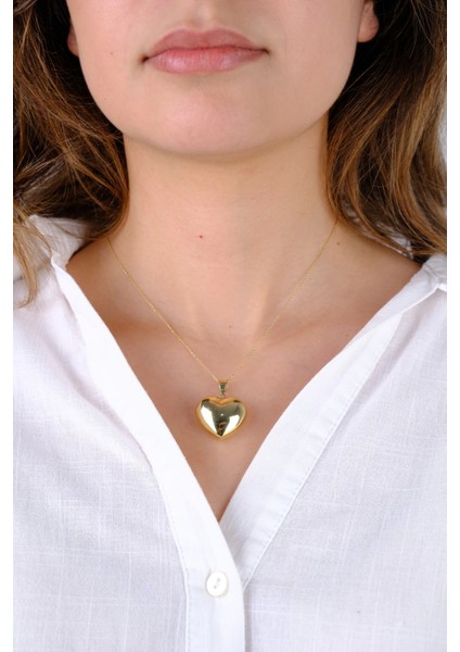 14 Ayar Altın Balon Kalpli Kolye indirimleri