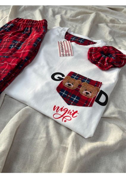 Couple Team Good Night Pötikare Cepli Kadın Pijama Takımı(Sadece Kadın) modelleri