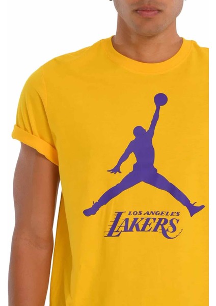 Lal M Es Nba Jdn Ss Tee Erkek Tişört FB9827-728-SARI