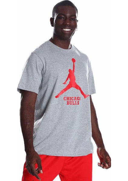 Lal M Es Nba Jdn Ss Tee Erkek Tişört FD1460-063-GRI