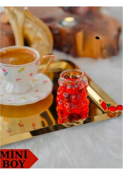 Boncuk Kahve Yanı 6 ADET Mini Üzüm Bardak 75 ml