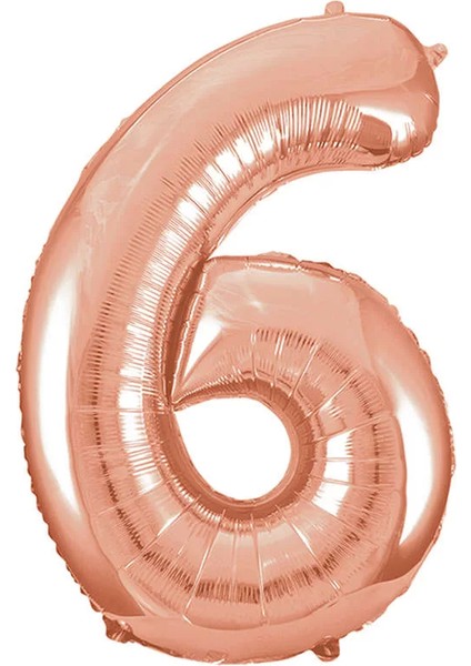 6 Rakamı Rose Gold Folyo Balon 100 cm fiyatları