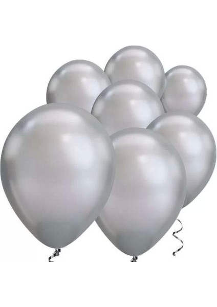 Mirror Krom Balon Gümüş Renk 6 Adet