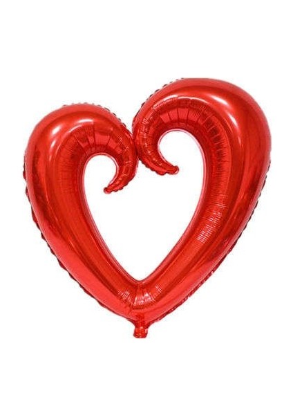 Şekilli Kalp Kırmızı Renk Folyo Balon 109 cm