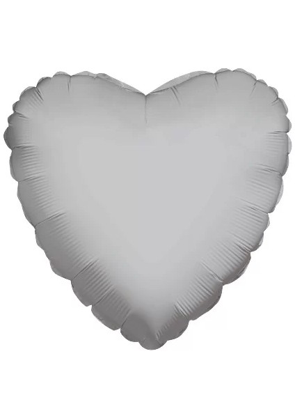Gümüş Kalp Folyo Balon 45 cm