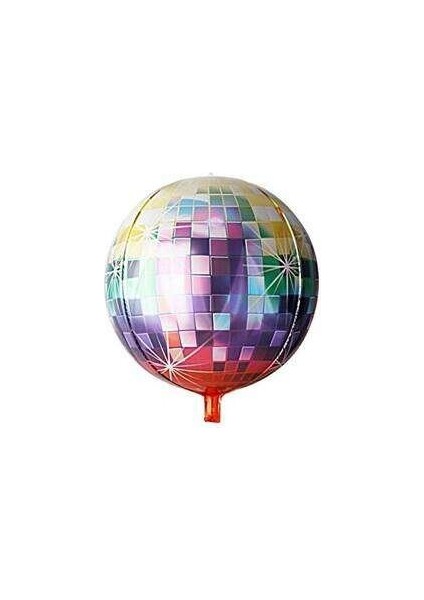 Renkli Disco Topu Şekilli Folyo Balon