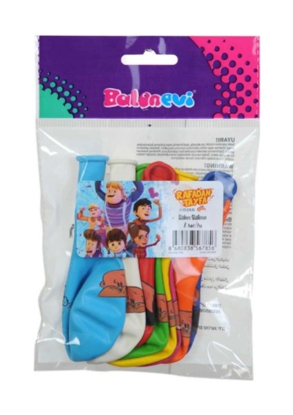 Balonevi Rafadan Tayfa Baskılı Balon 8li (7856)
