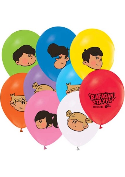 Balonevi Rafadan Tayfa Baskılı Balon 8li (7856)