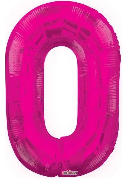 Folyo Balon 0 Rakamı Pembe 100 cm