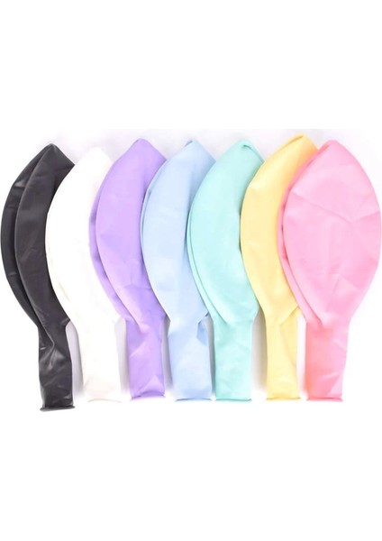 Makaron Karışık Renklerde 10 Lu Late x Balon Küçük Boy