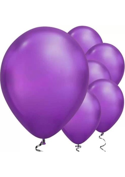 Mirror Krom Balon Mor Renk 6 Adet