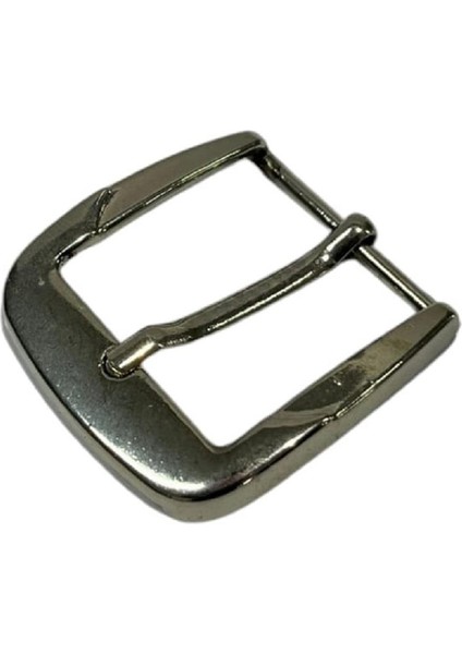Kemer Tokası 3,5 cm Bej Nikel Hafif Ürün (Leathercraft, Deri Hobi)