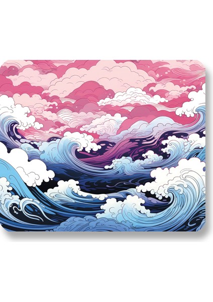 Ilyuka Japanese Waves 22X18CM MP452218 Ilyuka Mini Boy Gaming Mousepad Dikişsiz Kenar Kaymaz Kauçuk Taban 22X18CM fırsatları