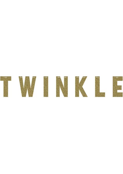 Twinkle Pırıltılı Gold Harf Afiş 15 x 150 cm