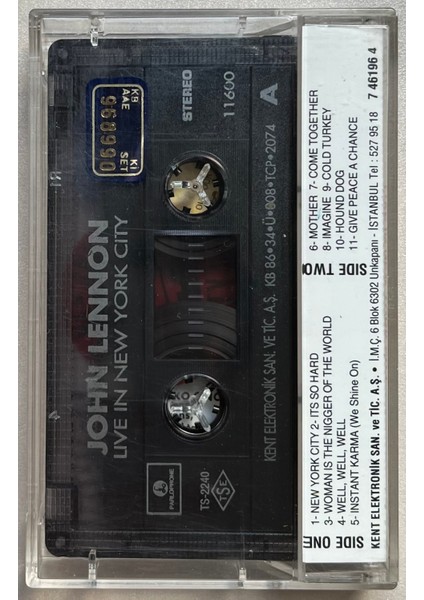 John Lennon - Live in New York City Kaset