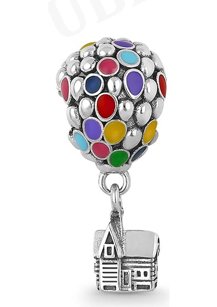 925 Ayar Gümüş Disney Up - Ev ve Balonlar Charm