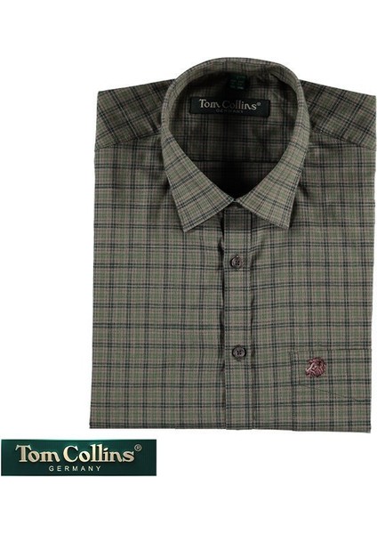 Tom Collins Kareli Uzun Kollu Gömlek 41/42