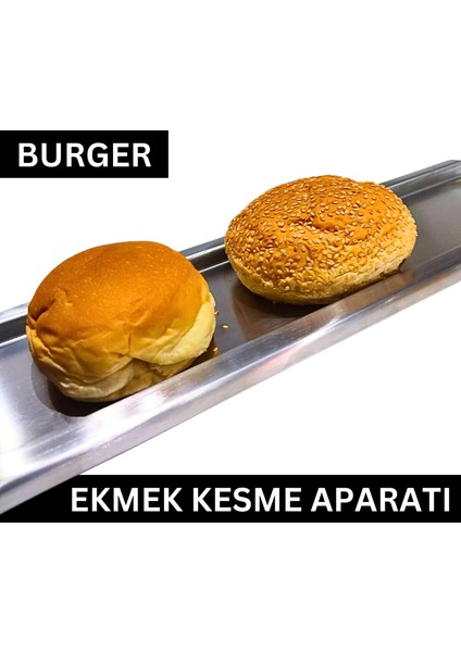 BurgerCut - Paslanmaz Çelik (2 cm) Standart Burger Ekmeği Kesme Aparatı