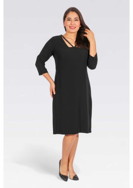 Tolga Saraçoğlu Kadın Boncuk Detaylı Abiye Elbise 40399 Siyah fiyatları