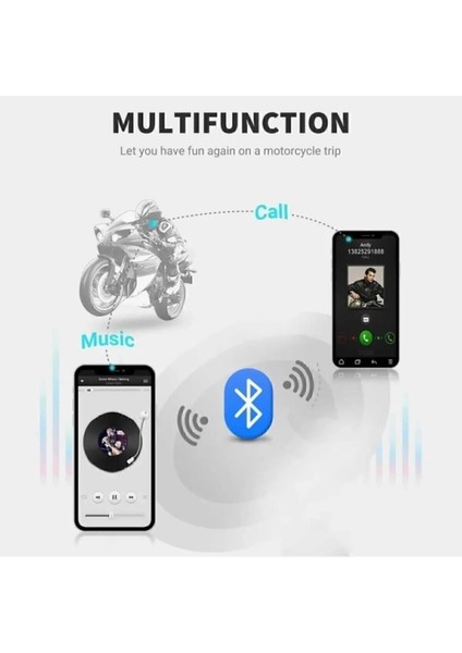 D60 2x Motosiklet Kask Kulaklığı Bluetooth Intercom Rgb Işıklı 2 Intercom Bağlantılı