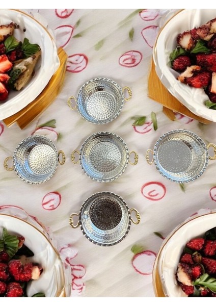 5'li Çekiç Dövme Bakır Kahvaltılık