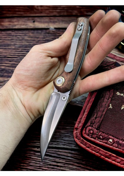 El Yapımı Vidalı Üstün Kaliteli Bıçak Çakı Kamp Avcı Bıçağı Mutfak Bıçak 17.50 Cm