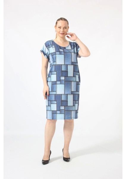 3290 Kot Görünümlü Cepli Yazlık Dokuma Kumaş Elbise