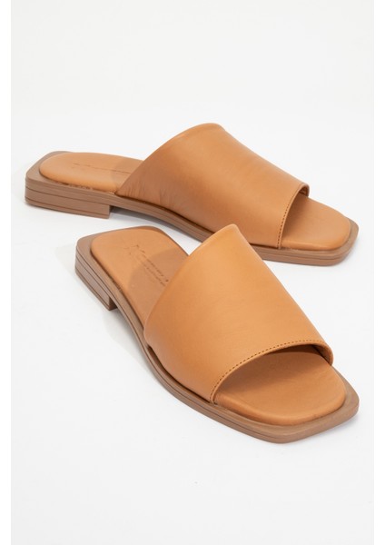 Kadın Bantlı Deri Terlik Zy 8011 Taba fiyatları