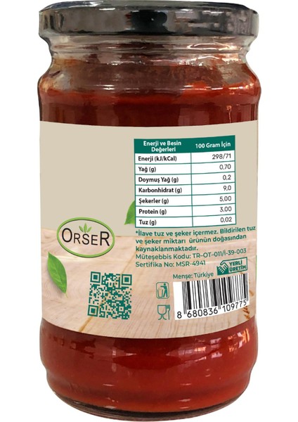 Organik Kırmızı Biber Salçası (300 gr) modelleri