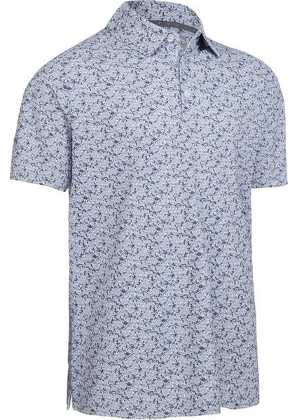All Over Flamingo Print Polo Erkek Tshirt