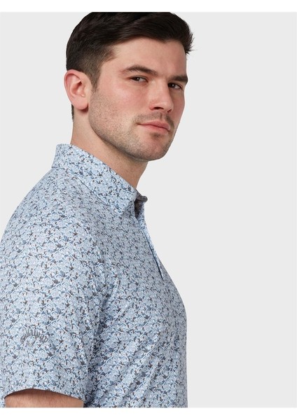 All Over Flamingo Print Polo Erkek Tshirt modelleri