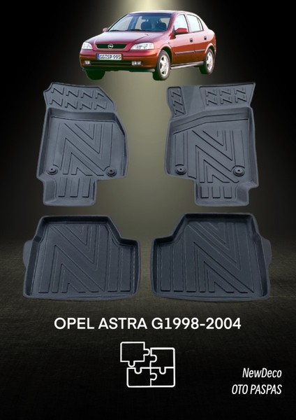 Opel Astra G 1998-2004 Için 5,5d Carbon Style Havuzlu Paspas - Tpe Malzeme