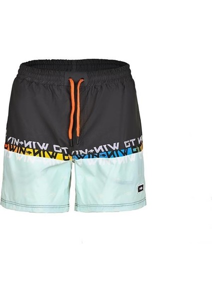 Pro Angler Short Mayo Anthracite Turquoise