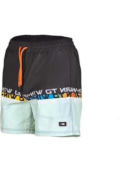 Pro Angler Short Mayo Anthracite Turquoise